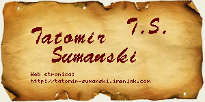 Tatomir Šumanski vizit kartica